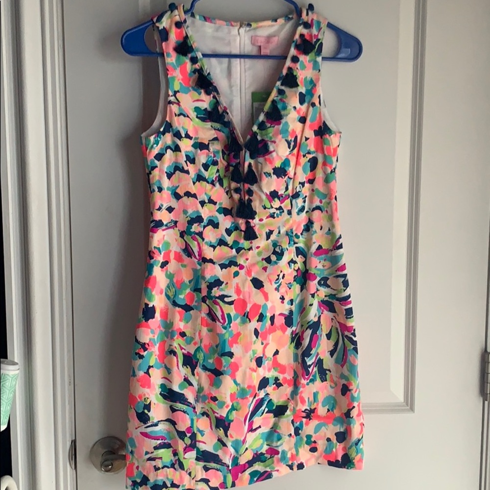 Lilly Pulitzer Cabrey Shift Pina Colada 00 NWT